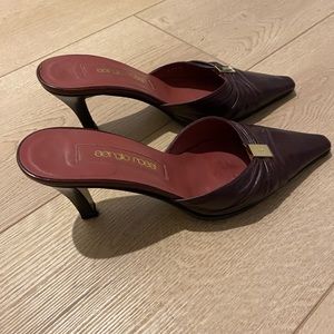 Sergio Rossie Burgundy Slip-In Heels, Size EU 34.5